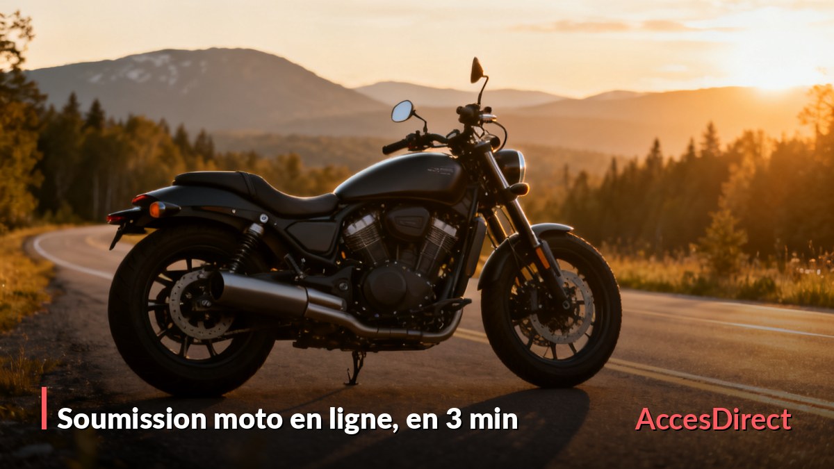 Soumission d'assurance moto au Québec — étapes en ligne